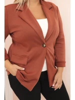 Dámská viskózová bunda Plus Size s dlouhým rukávem a model 21946881 - K-Fashion