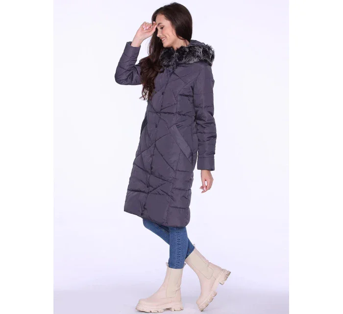 Dámsky kabát BLH818025F tmavošedý - PERSO