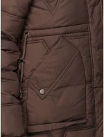 Kurtka damska zimowa pikowana z kapturem fioletowa model 22404740 - FashionStreet Kurtka damska zimowa pikowana z kapturem fioletowa model 22404740 - FashionStreet
