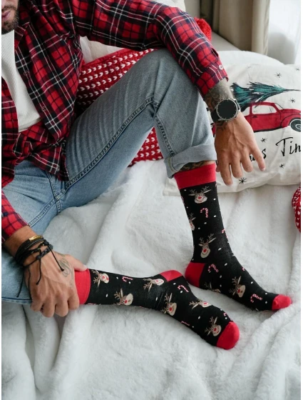 Ponožky Vánoční a model 21441983 - Milena Ponožky Vánoční a model 21441983 - Milena
