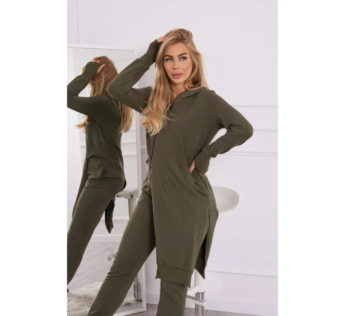 Sada mikín s dlhšou stranou khaki farby