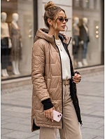 kurtka damska przejściowa z kapturem beżowa model 22346172 - FashionStreet kurtka damska przejściowa z kapturem beżowa model 22346172 - FashionStreet