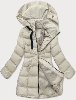 Kurtka damska z kapturem jasny beż model 21318846 - J.STYLE