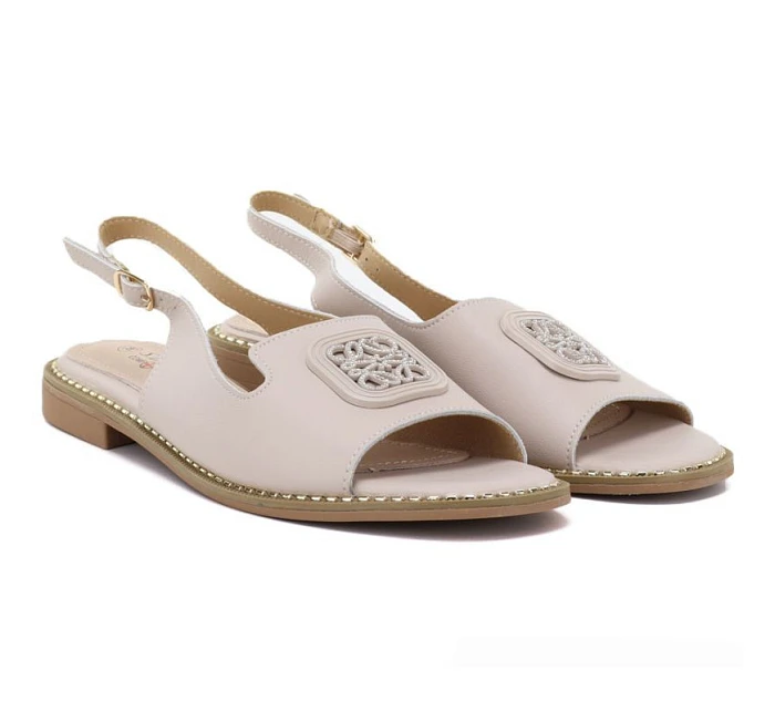 Dámské kožené ploché sandály model 22117025 - S.Barski