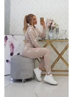 Sada s potlačou pištole béžová