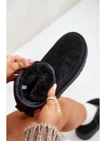 Dámské semišové zimní boty na platformě nad černé model 21670448 - Boto