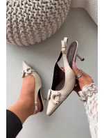 Dámské sandály na jehle s ozdobným detailem světle béžové Brienne