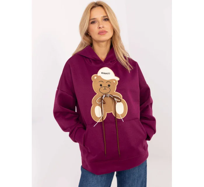 Mikina DHJ BL A8695.65P fialová Mikina DHJ BL A8695.65P fialová