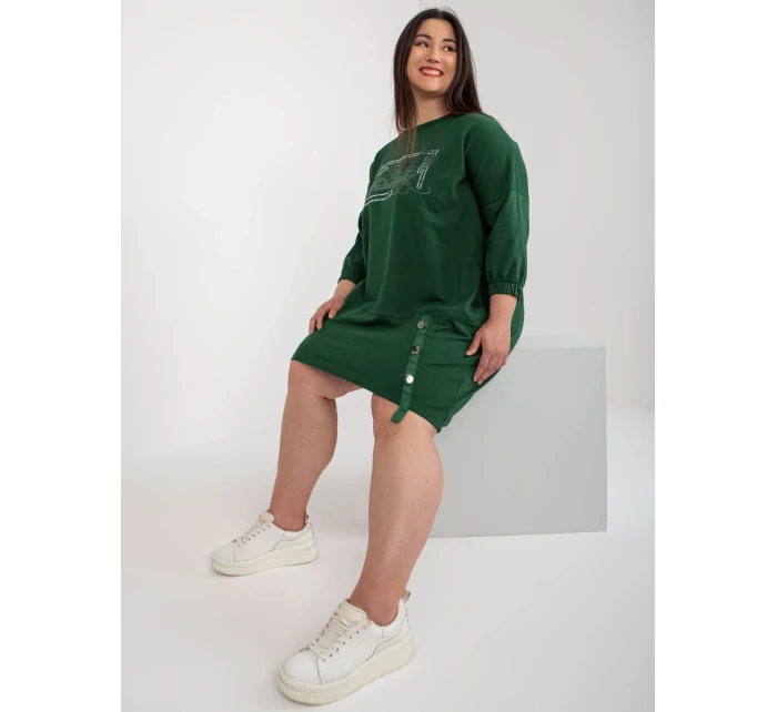 Tunika RV TU model 18617581 ciemny zielony - FPrice Tunika RV TU model 18617581 ciemny zielony - FPrice