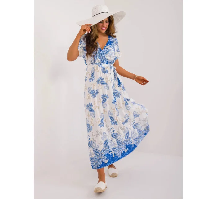 Dámske šaty DHJ SK 19276.10X Tmavo modré s bielou - FPrise Dámske šaty DHJ SK 19276.10X Tmavo modré s bielou - FPrise