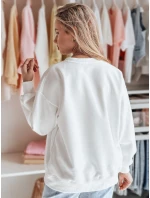 Dámska oversize mikina s výšivkou DOGSWEETY biela FashionStreet BY1478 Dámska oversize mikina s výšivkou DOGSWEETY biela FashionStreet BY1478