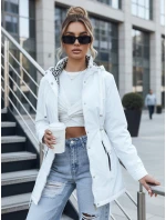 Dámska bunda parka s odnímateľnou kapucňou biela FashionStreet TY5580