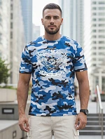 Pánske tričko s potlačou moro blue FashionStreet NX2004R