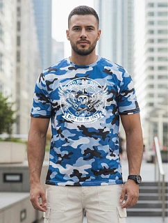 Pánske tričko s potlačou moro blue FashionStreet NX2004R