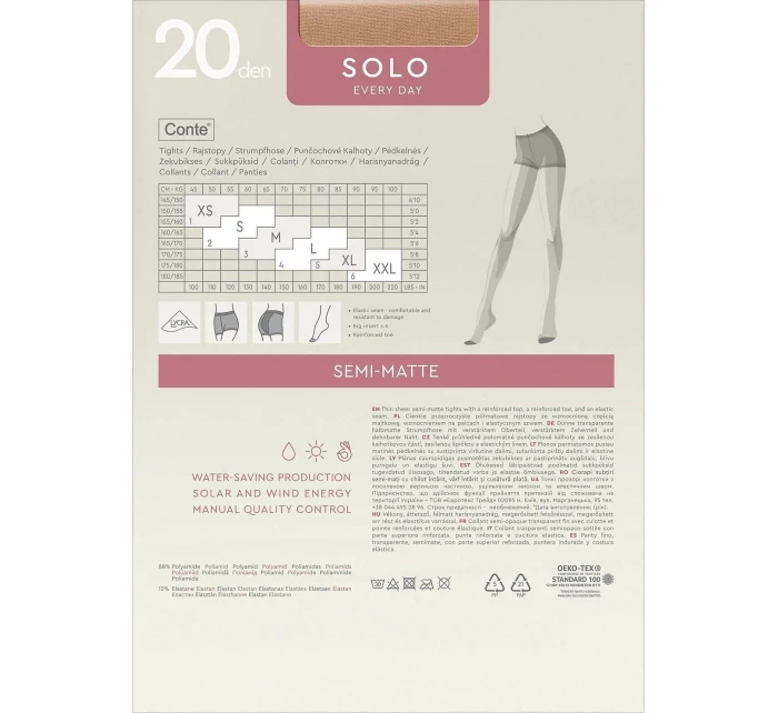 Conte Solo pančuchy 20 den 2-4 Conte Solo pančuchy 20 den 2-4