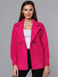 Krátký růžový přehoz přes oblečení typu alpaka model 18059117 - MADE IN ITALY