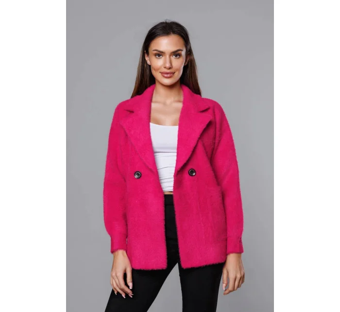 Krátky ružový prehoz cez oblečenie typu alpaka (CJ65)