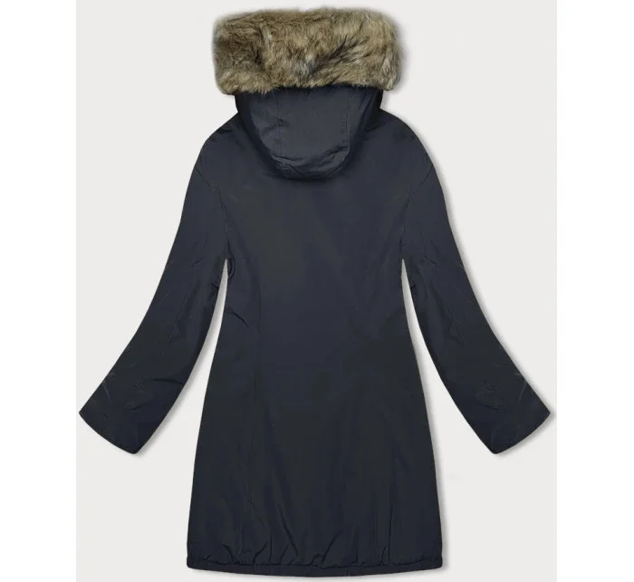 Tmavomodrá dámska zimná bunda (M-R45)