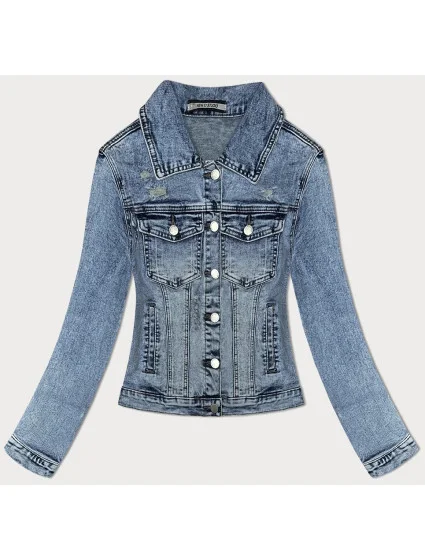 Svetlomodrá klasická dámska džínsová bunda (W025-B) Svetlomodrá klasická dámska džínsová bunda (W025-B)