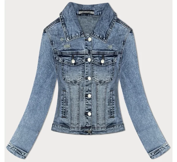 Svetlomodrá klasická dámska džínsová bunda (W025-B) Svetlomodrá klasická dámska džínsová bunda (W025-B)