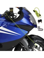 ZÁMOK BRZDOVÉHO KOTÚČA S LANKOM PRIPOMÍNAJÚCIM STRIEBORNÚ FARBU DUNLOP