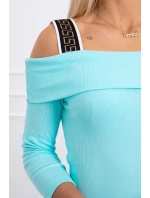 Mätové šaty so širokými ramienkami