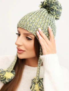 Dámská čepice s ušima Emma K343 žlutá