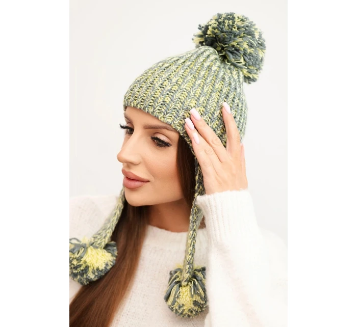 Dámská čepice s ušima Emma K343 žlutá