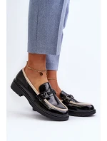 Dámské lakované polobotky mokasíny model 21652903 černé - S.Barski