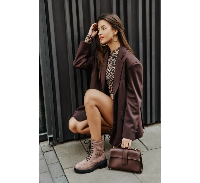 Botky Worker Dámské Zateplené D&A Taupe model 21674421 - S.Barski