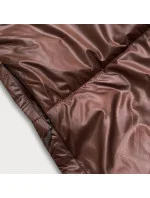 Dlhá obojstranná zimná bunda hnedá/kapučíno (l22-9852-300/62) Dlhá obojstranná zimná bunda hnedá/kapučíno (l22-9852-300/62)