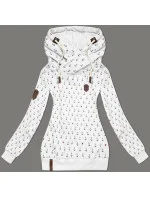 Wzorzysta bluza damska jasnoszara (2304)