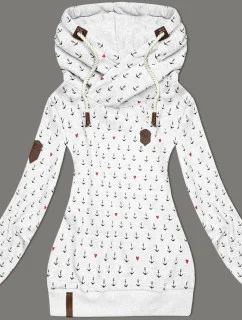 Svetlošedá dámska vzorovaná mikina (2304)