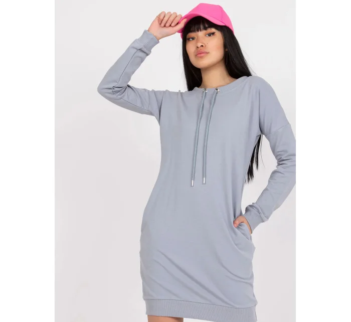 Dámske sivé teplákové mini šaty (A-006.73) Dámske sivé teplákové mini šaty (A-006.73)
