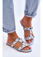 Damskie Klapki Z Dużymi Ćwiekami Niebieskie Mercure Damskie Klapki Z Dużymi Ćwiekami Niebieskie Mercure