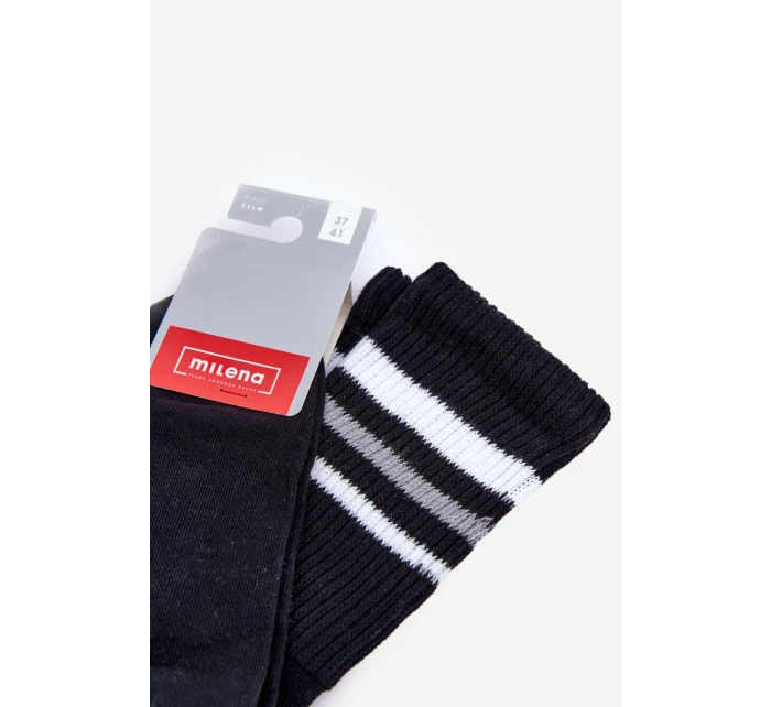 Dámské ponožky s ozdobným model 21679003 Černé - Milena