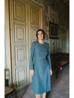 model 21319075 Šaty s mašlemi šedé - STYLOVE model 21319075 Šaty s mašlemi šedé - STYLOVE