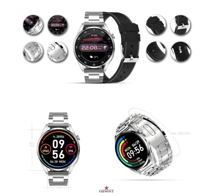 Chytré hodinky Vertex Leather model 21804813 - Giewont Chytré hodinky Vertex Leather model 21804813 - Giewont