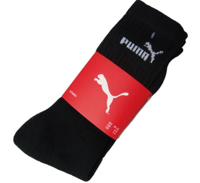 PUMA dlhé ponožky čierne /3 páry/ 7308 200 PUMA dlhé ponožky čierne /3 páry/ 7308 200