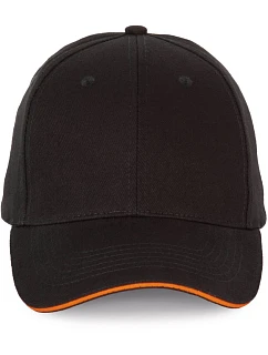 KP 185 6 panelová sandwich kšiltovka model 22423196 black/orange - K-up