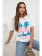 Blúzka z bavlny Miami white