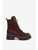 Dámské kožené workery Zazoo 1850 hnědé Dámské kožené workery Zazoo 1850 hnědé