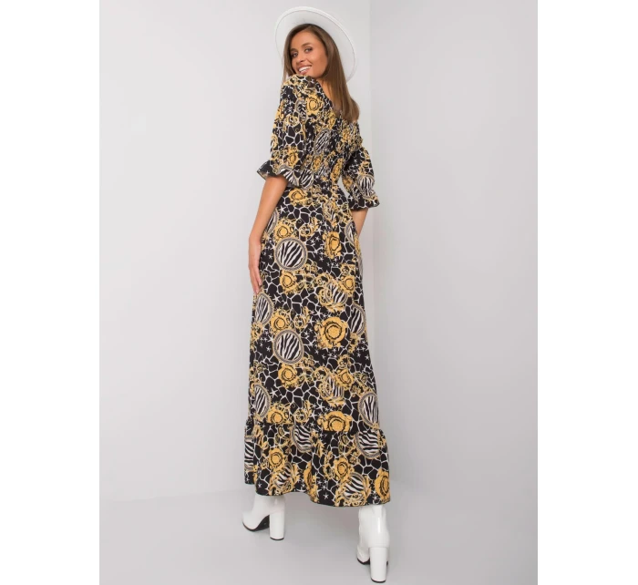 Šaty DHJ SK 13965 1.61P čierna a žltá Šaty DHJ SK 13965 1.61P čierna a žltá