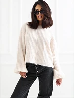 Sweter PM SW model 22334095 jasny beżowy - FPrice Sweter PM SW model 22334095 jasny beżowy - FPrice