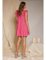 Monnari Šaty Ružové šaty s kovovou niťou Multicolor