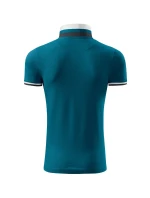 Polokošeľa Collar Up pánska petrol