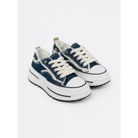 Trendy tenisky tmavomodré dámske platformy