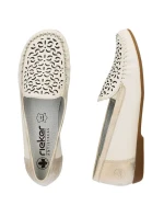 Pohodlné kožené poltopánky Rieker W RKR658 beige