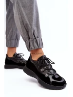 Dámské kožené sportovní boty model 21638349 černé - Zazoo