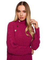 Dámske svetrové šaty s vysokým golierom M635 - Moe Dámske svetrové šaty s vysokým golierom M635 - Moe